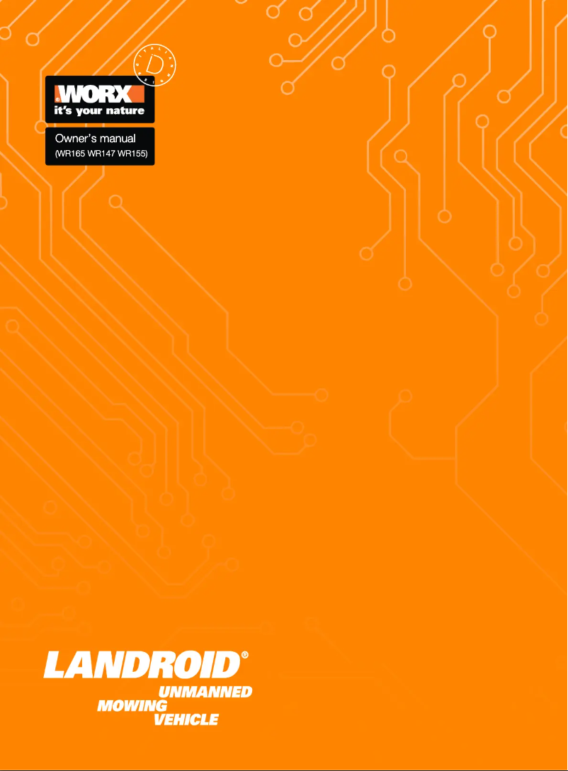 Page n°1 - Manuel utilisateur Worx Landroid WR165