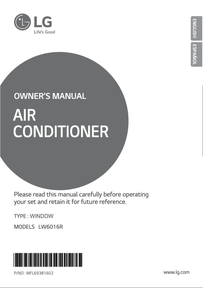 Image de la première page du manuel de l'appareil LW6016R