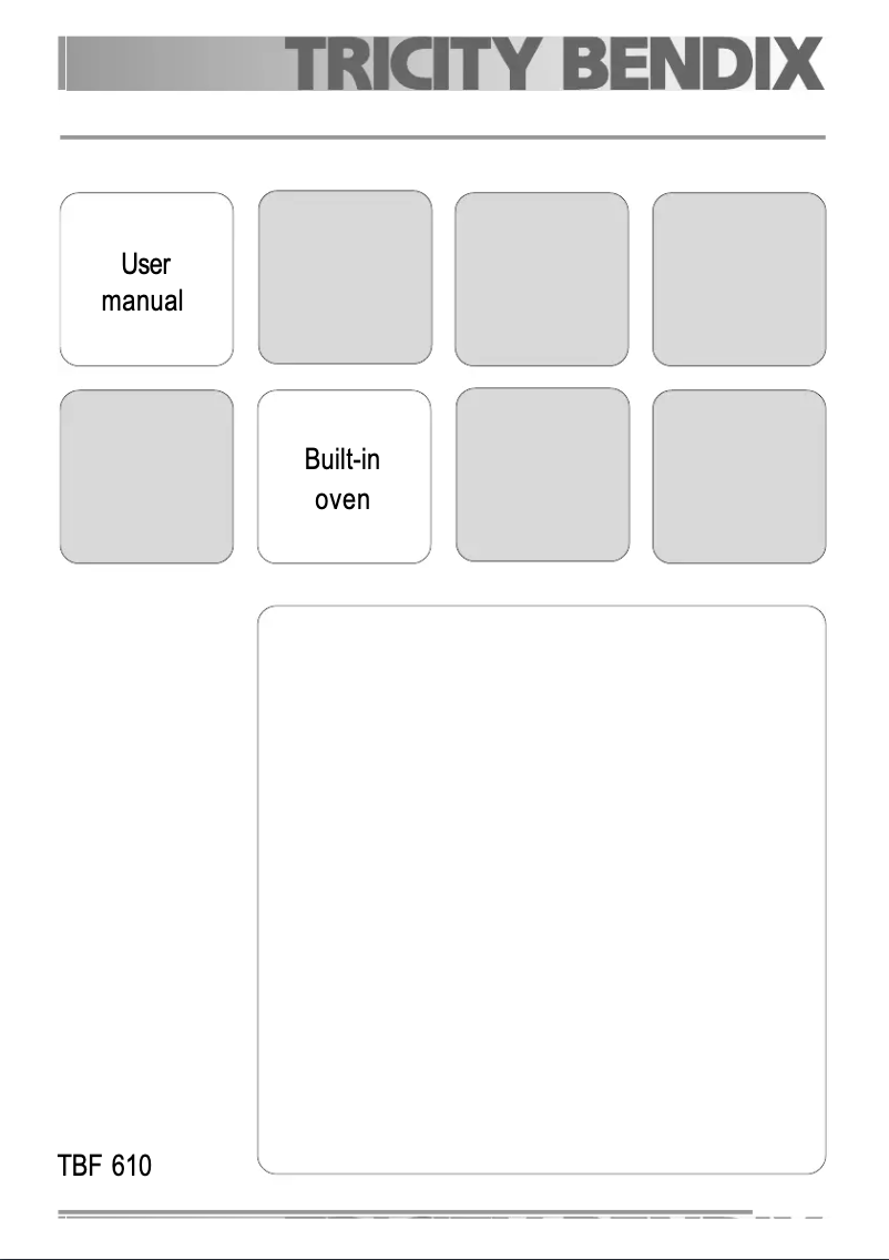 Page 1 de la notice Manuel utilisateur Tricity Bendix TBF610X