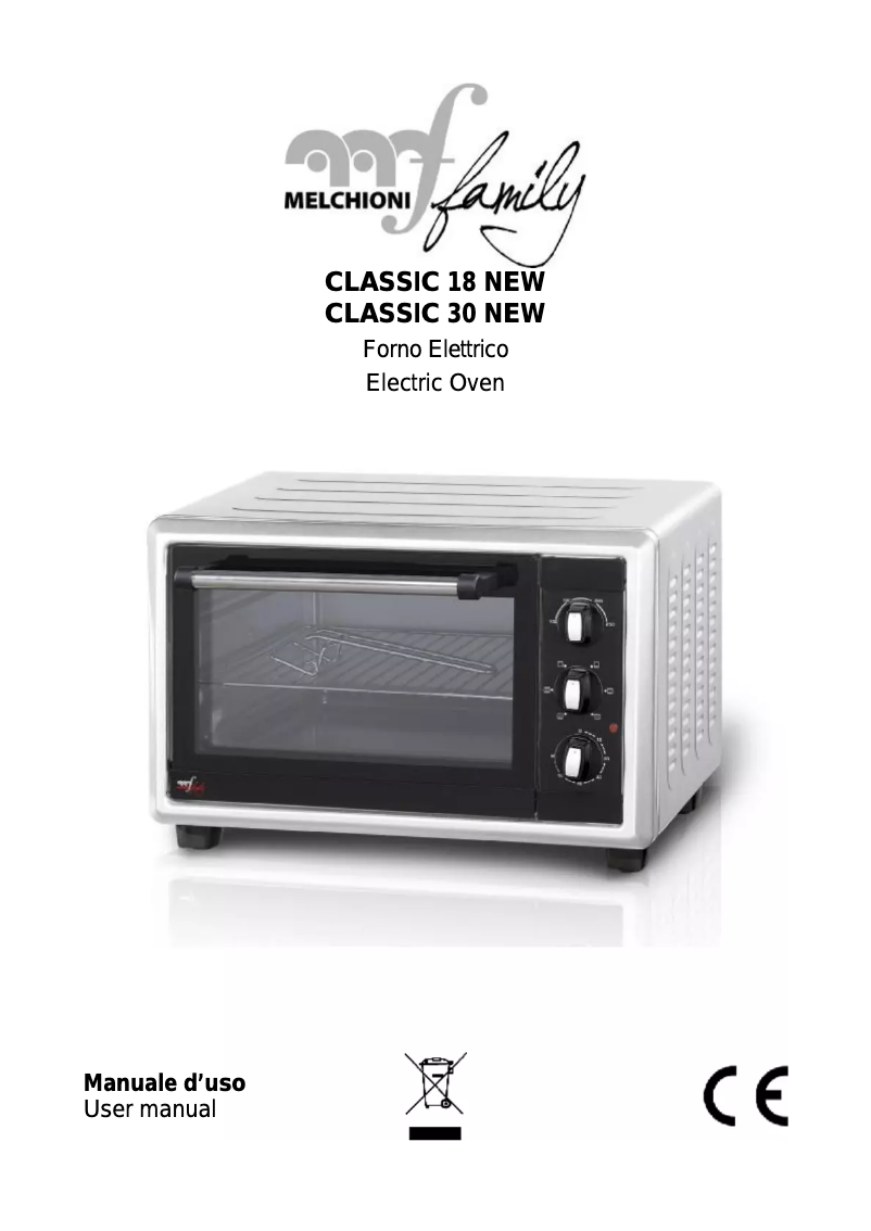 Page 1 de la notice Manuel utilisateur Melchioni Classic New 30