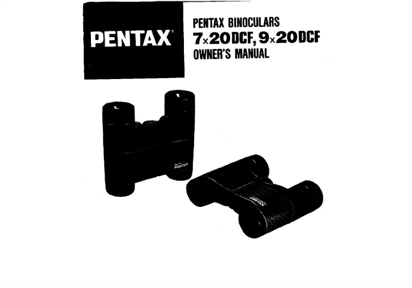 Page n°1 - Manuel utilisateur Pentax 7x20 DCF