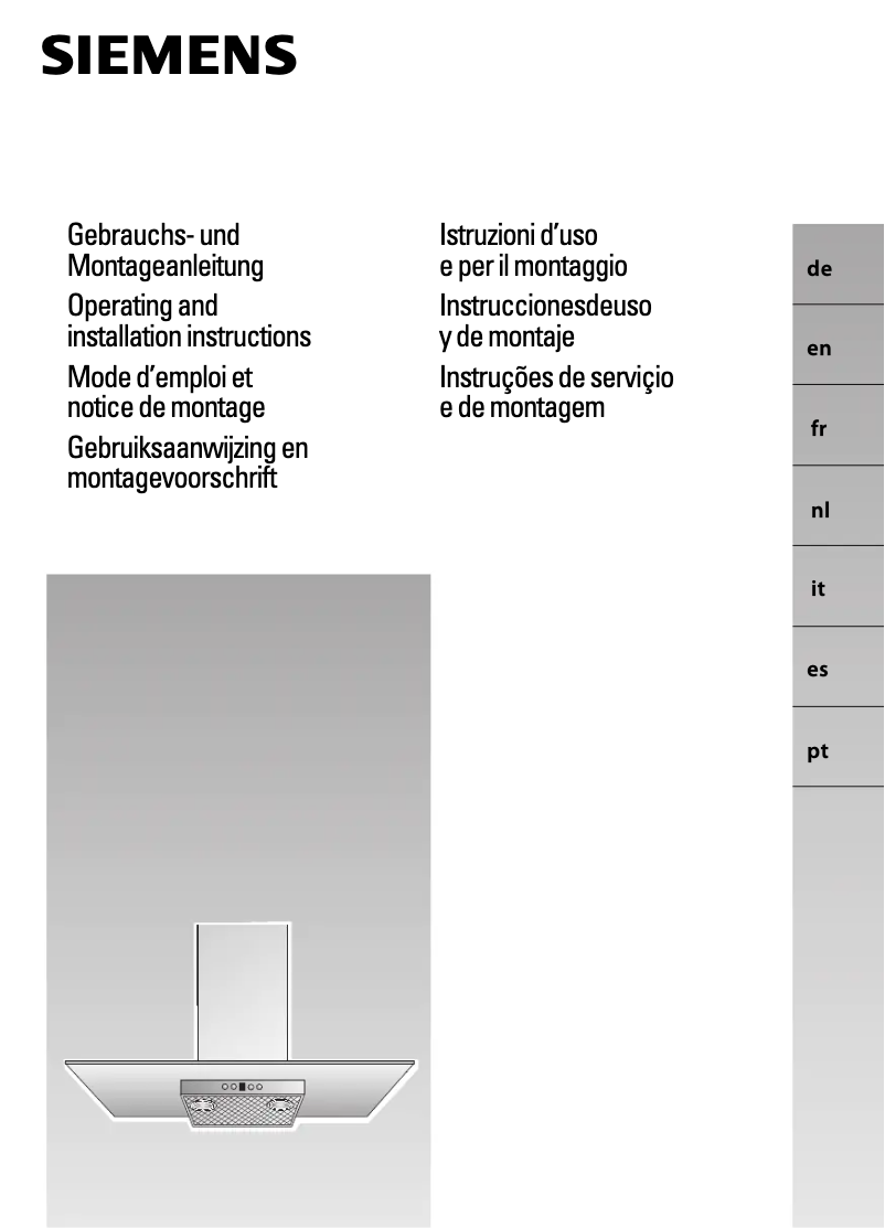 Page n°1 - Manuel utilisateur Siemens LC956GB40