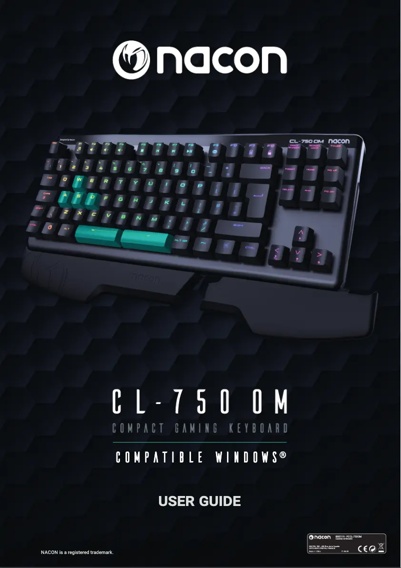 Page 1 de la notice Manuel utilisateur NACON CL-750OM