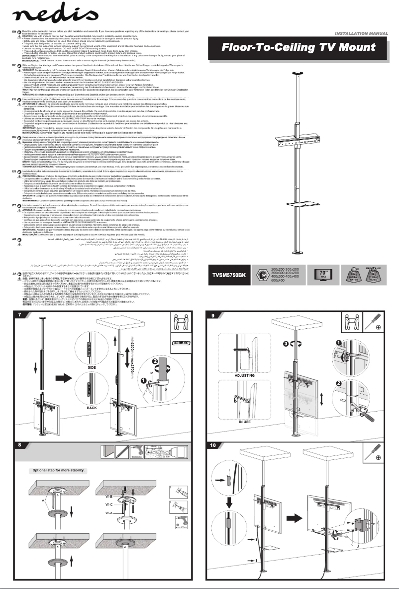 Page 1 de la notice Manuel utilisateur Nedis TVSM5750BK