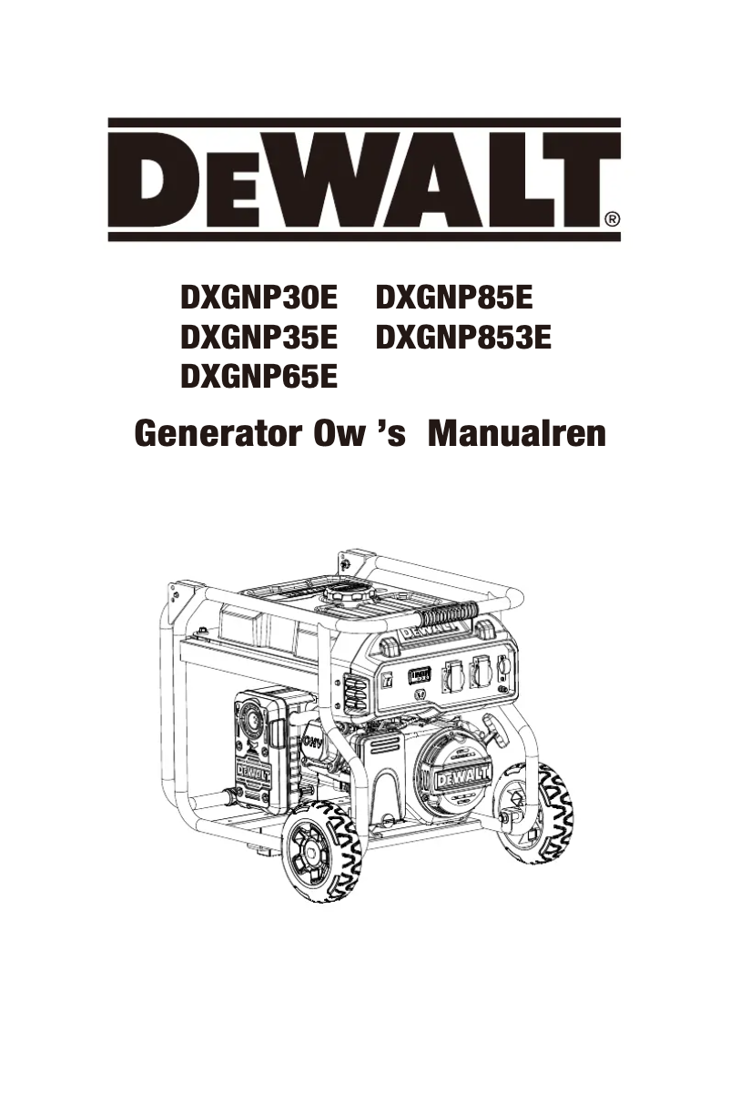 Page 1 de la notice Manuel utilisateur DeWalt DXGNP85E