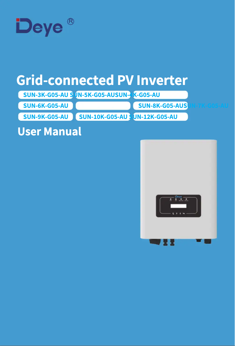 Page 1 de la notice Manuel utilisateur Deye SUN-6K-G05-AU