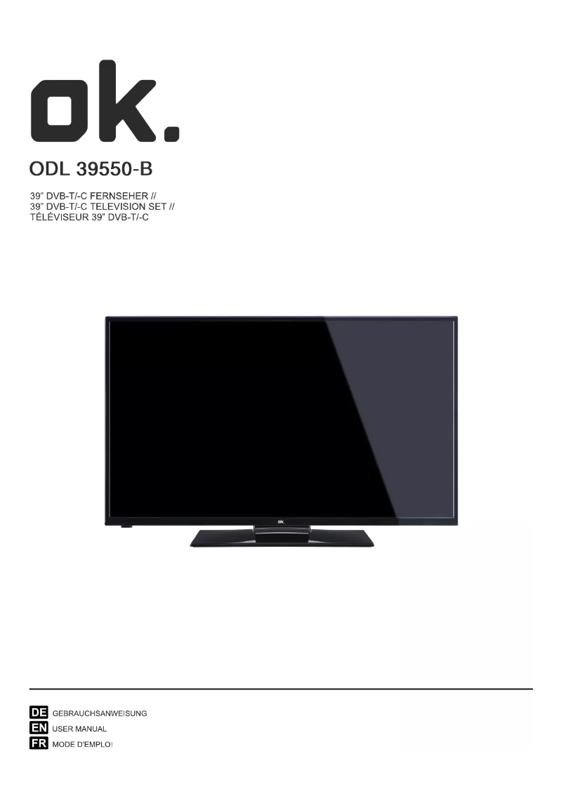 Image de la première page du manuel de l'appareil ODL 39550-B