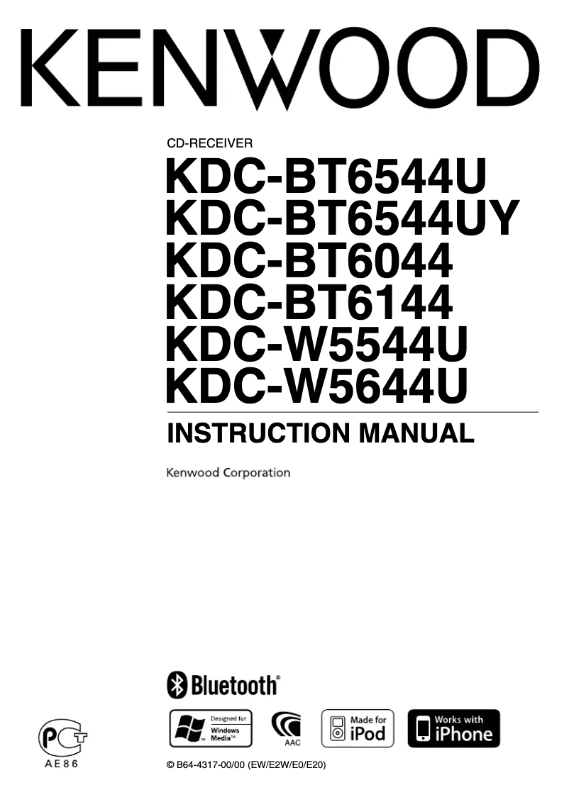 Page n°1 - Manuel utilisateur Kenwood KDC-W5644UY