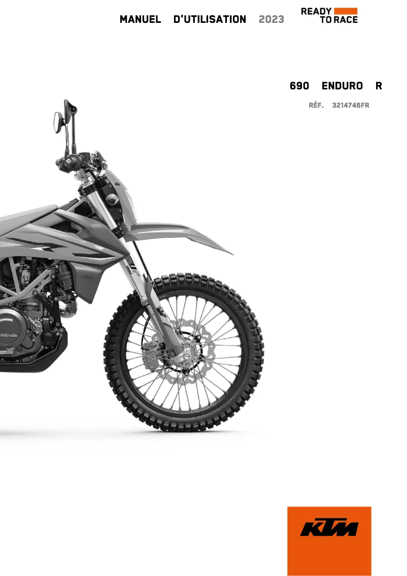Page 1 de la notice Manuel utilisateur KTM 690 Enduro R (2023)