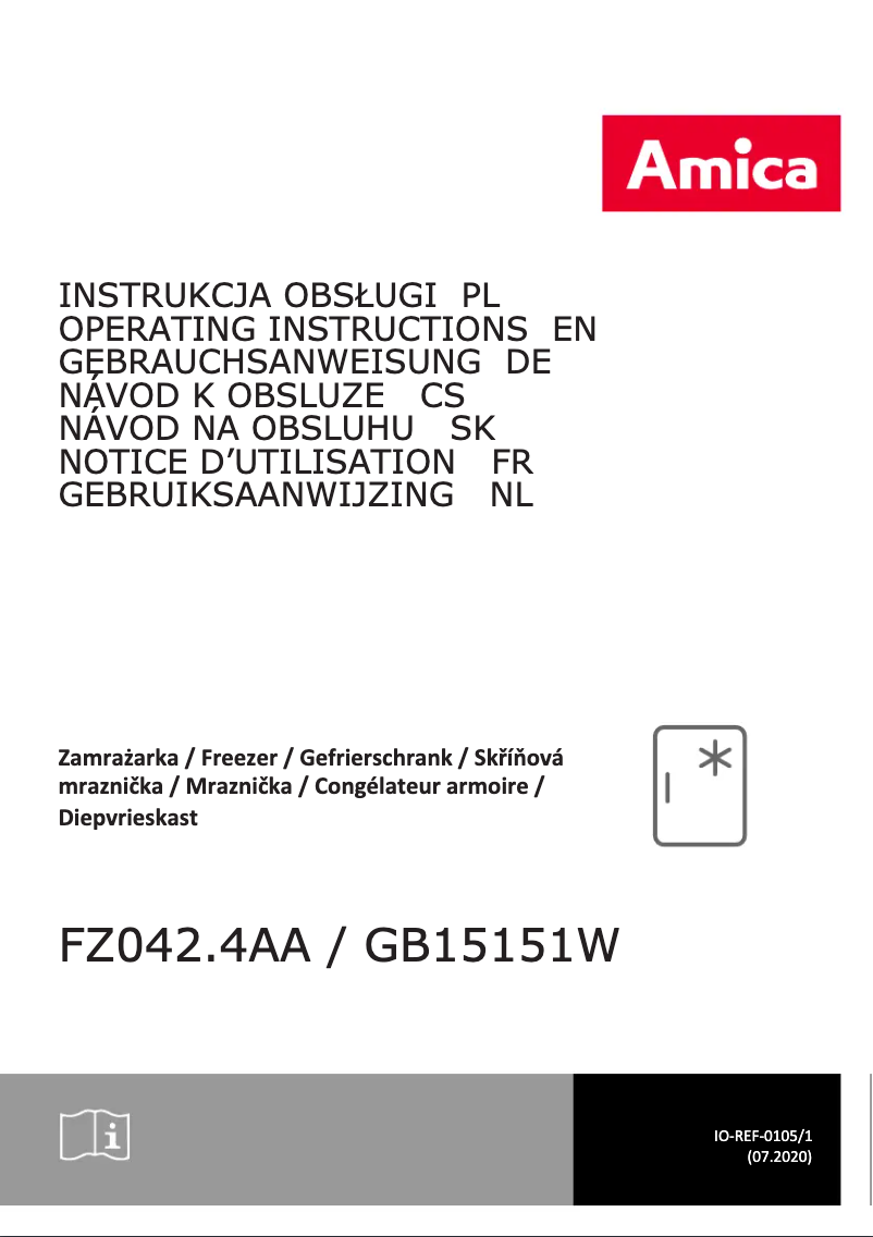 Page n°1 - Manuel utilisateur Amica GB 15151 W