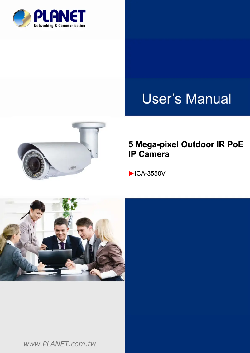 Page n°1 - Manuel utilisateur Planet ICA-3550V