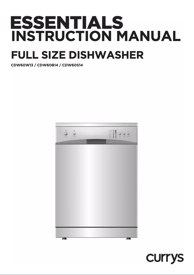 Page n°1 - Manuel utilisateur Currys Essentials CDW60W13