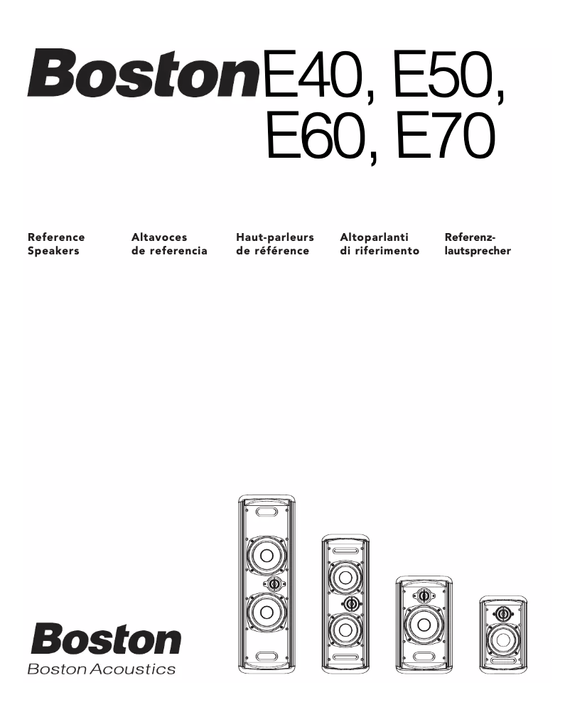Page 1 de la notice Manuel utilisateur Boston Acoustics E40