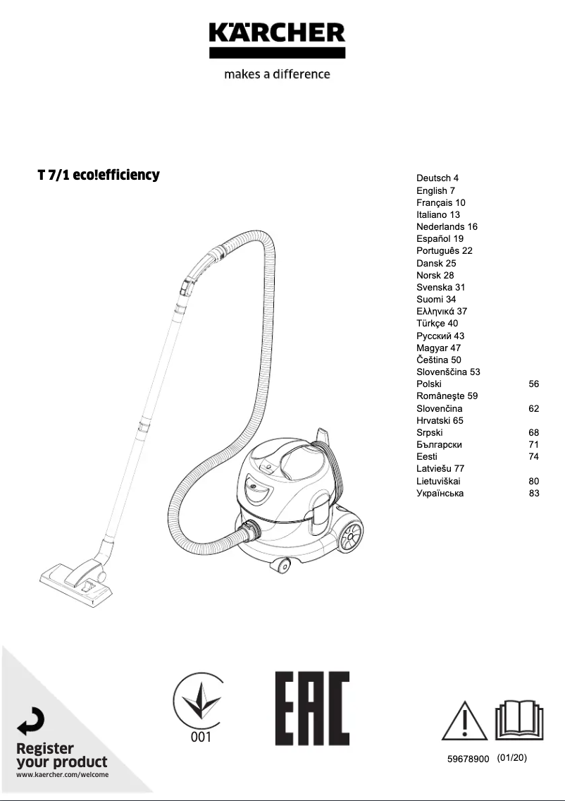 Image de la première page du manuel de l'appareil T 7/1