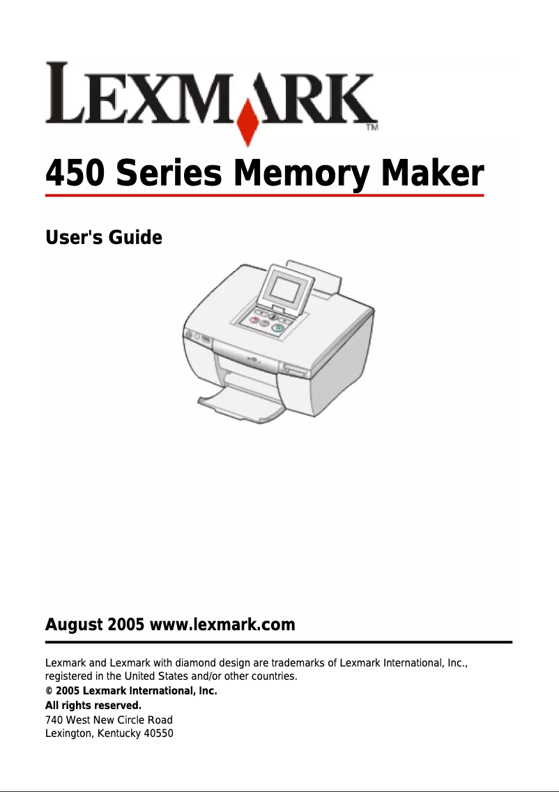 Page 1 de la notice Manuel utilisateur Lexmark P450
