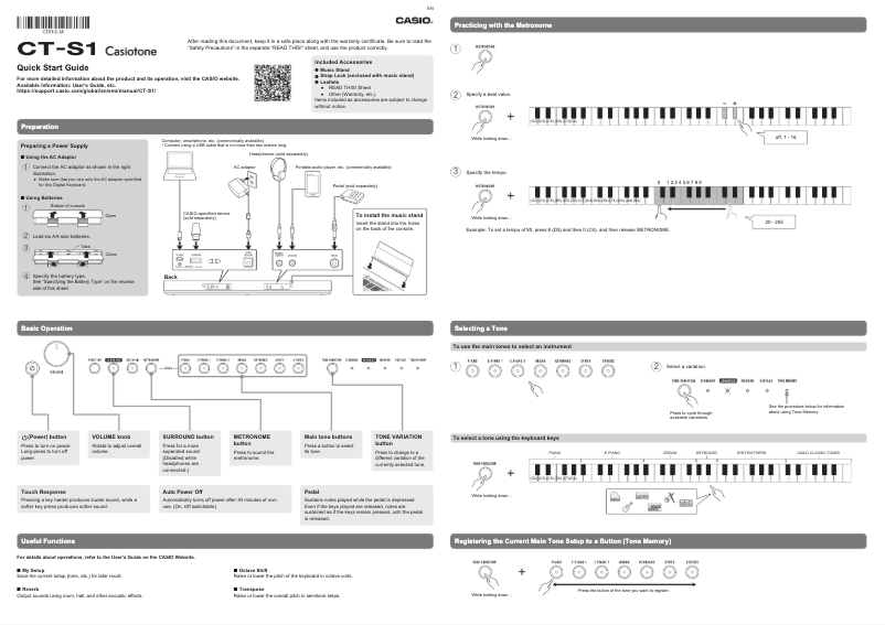 Image de la première page du manuel de l'appareil CT-S1