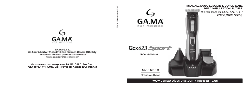 Page 1 de la notice Manuel utilisateur GA.MA GCX623 Sport