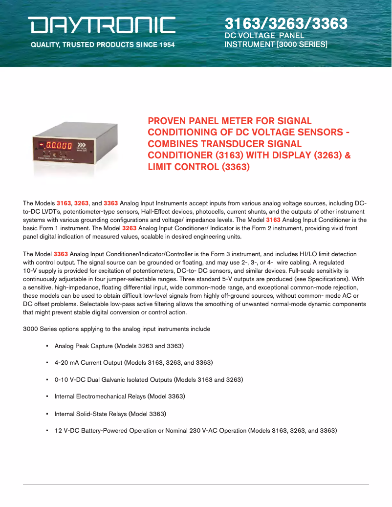 Image de la première page du manuel de l'appareil 3263F