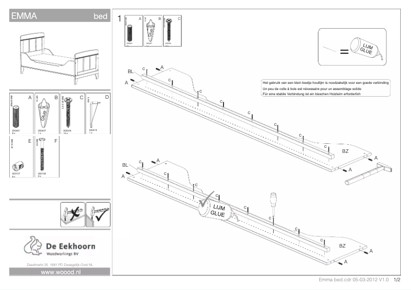 Page n°1 - Manuel utilisateur WOOOD Emma