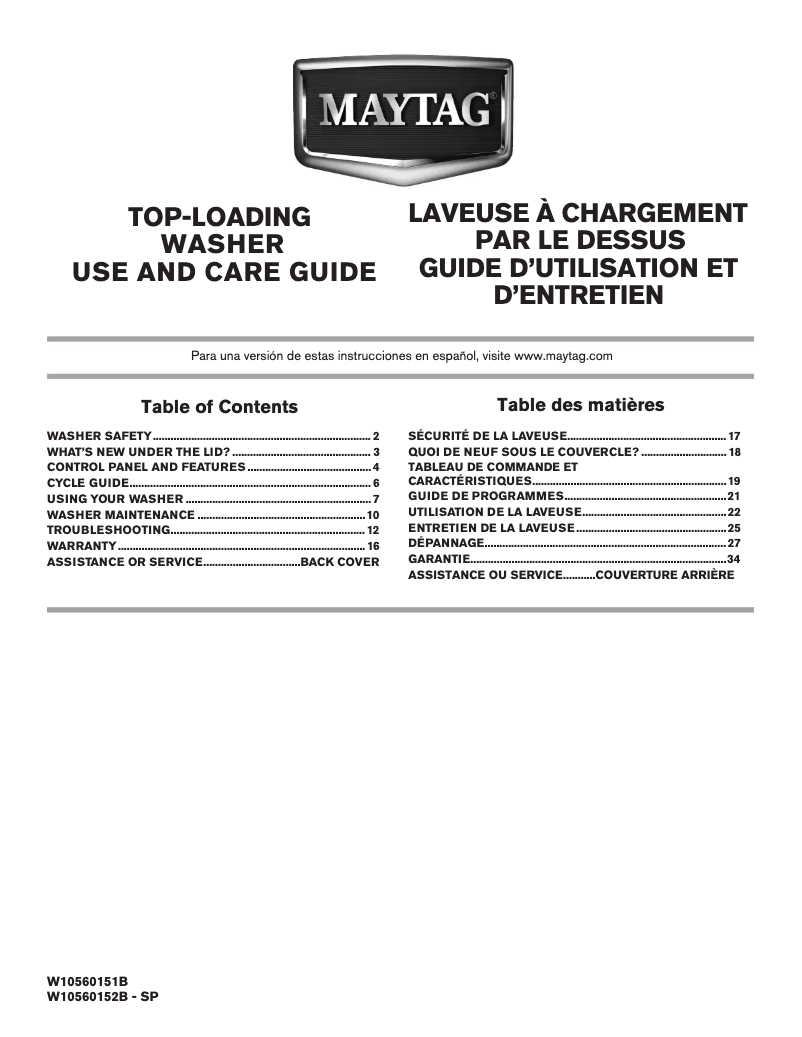 Image de la première page du manuel de l'appareil MVWC200BW