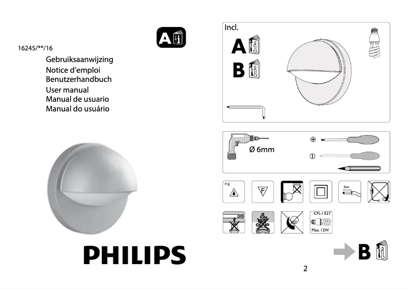 Page n°1 - Manuel utilisateur Philips June Grijs