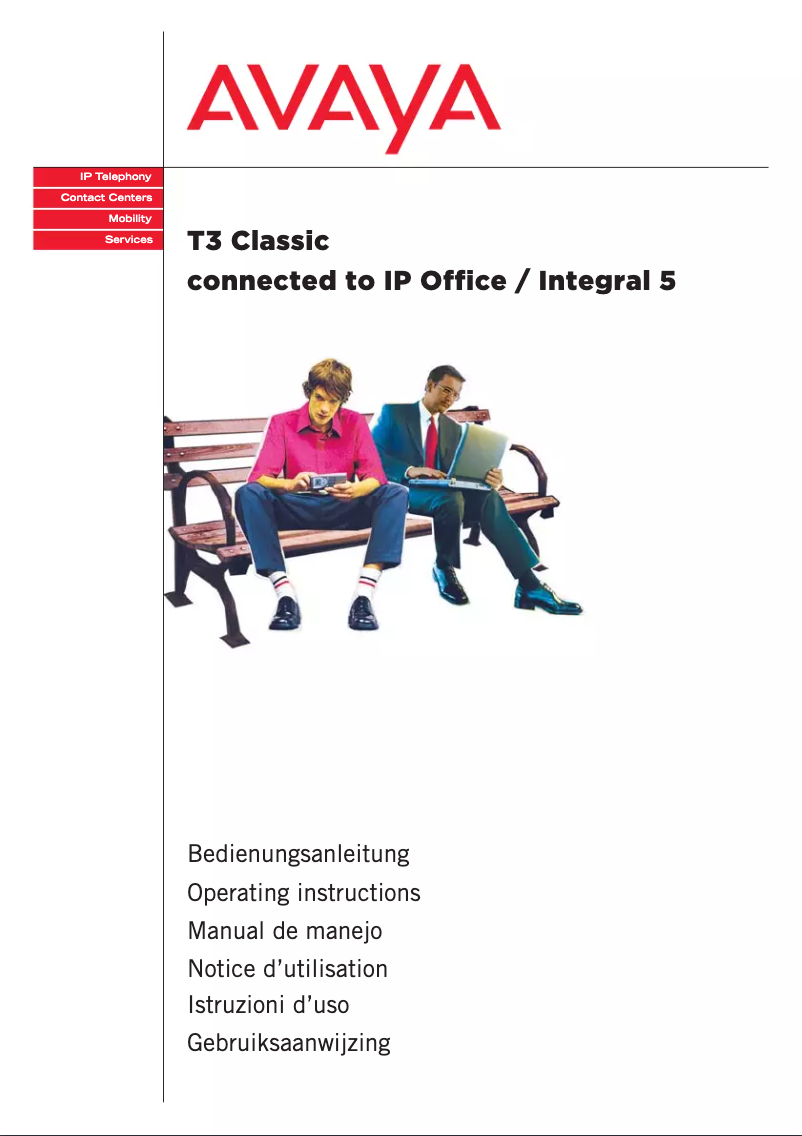 Page n°1 - Manuel utilisateur Avaya T3 Classic