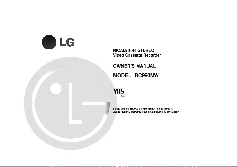 Page 1 de la notice Manuel utilisateur LG BC990NW