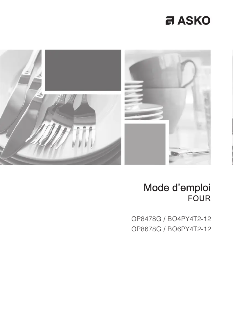 Page n°1 - Manuel utilisateur Asko OP8678G