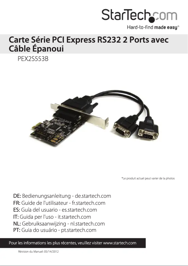 Página 1 del manual Manual de usuario StarTech.com PEX2S553B