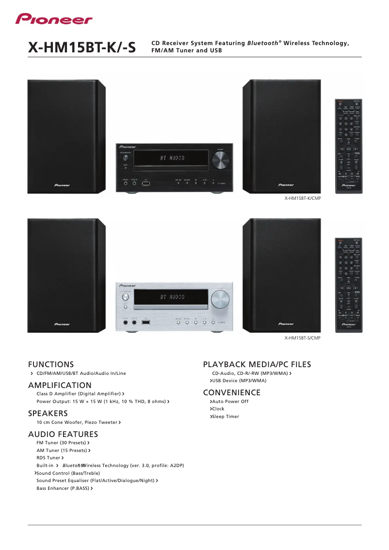 Image de la première page du manuel de l'appareil X-HM15BT
