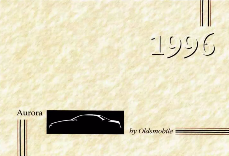 Page n°1 - Manuel utilisateur Oldsmobile Aurora (1996)