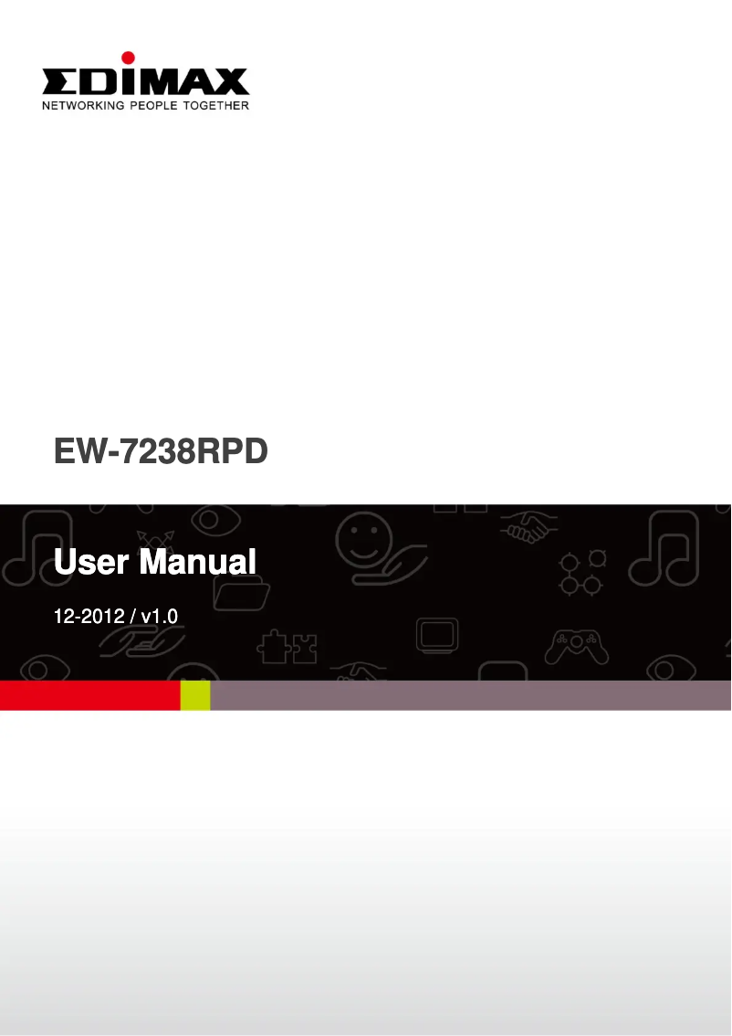 Page 1 de la notice Manuel utilisateur Edimax EW-7238RPd