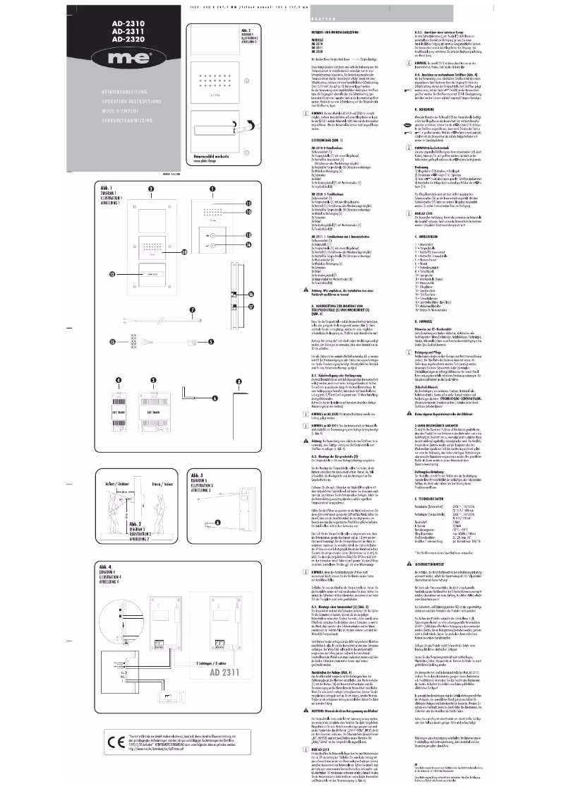 Page n°1 - Manuel utilisateur m-e AD-2320