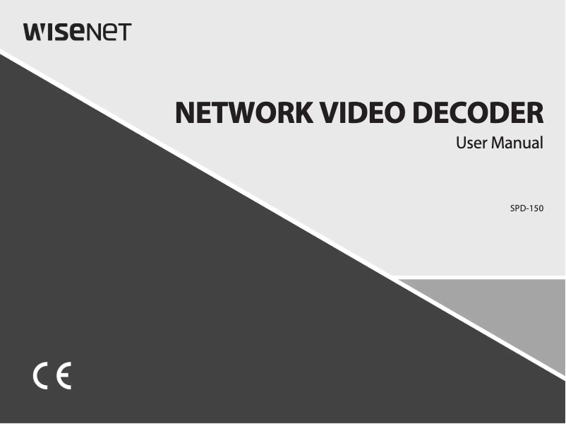 Page 1 de la notice Manuel utilisateur Hanwha SPD-150