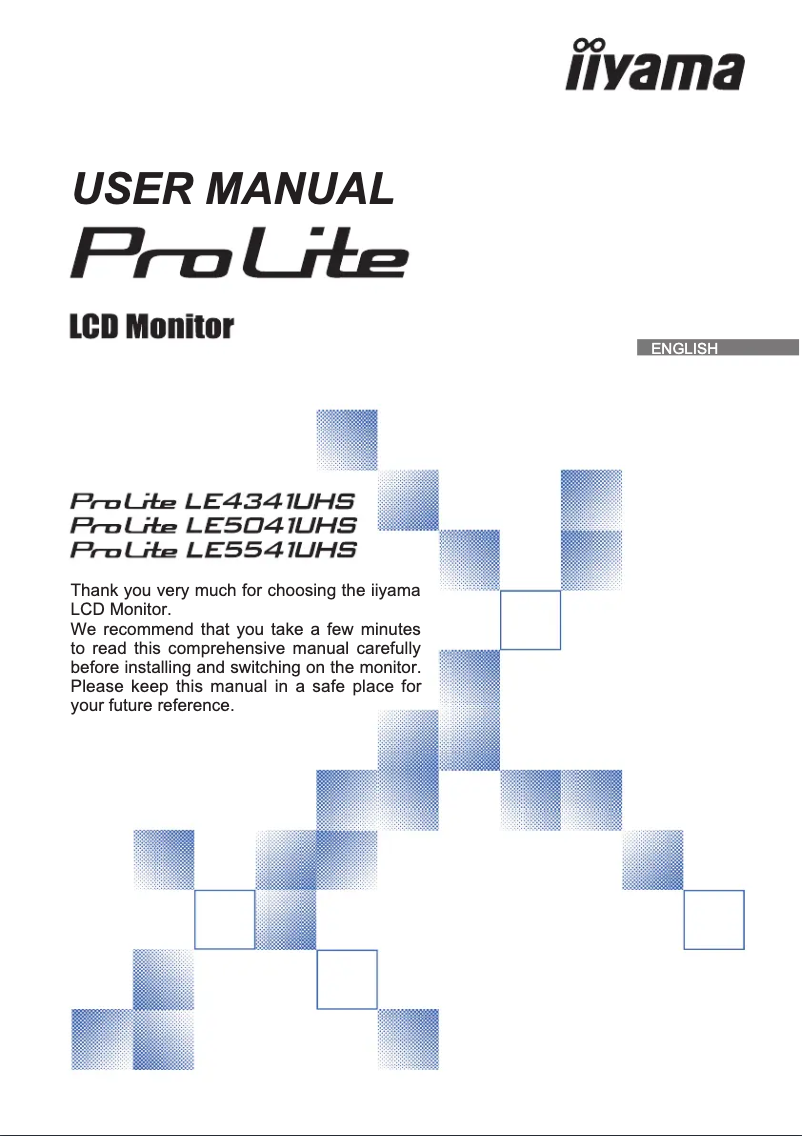 Page n°1 - Manuel utilisateur Iiyama ProLite LE5041UHS