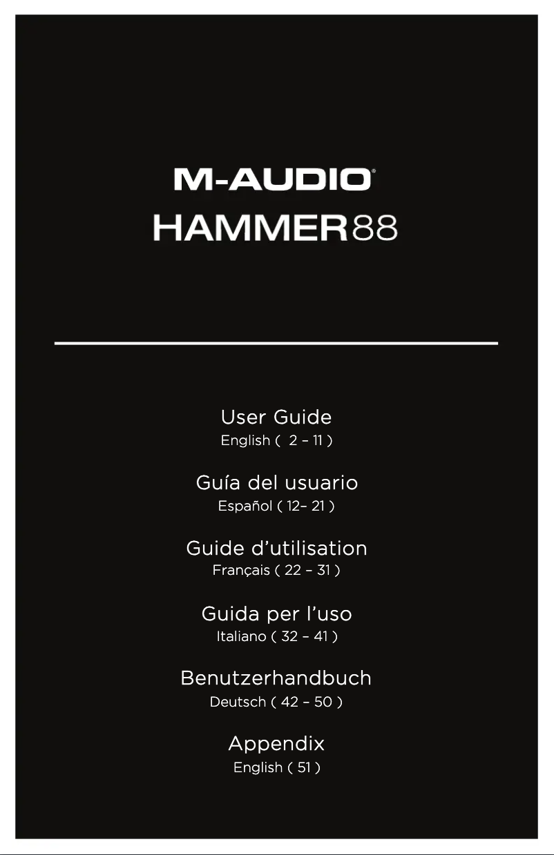 Página 1 del manual Manual de usuario M-Audio Hammer 88