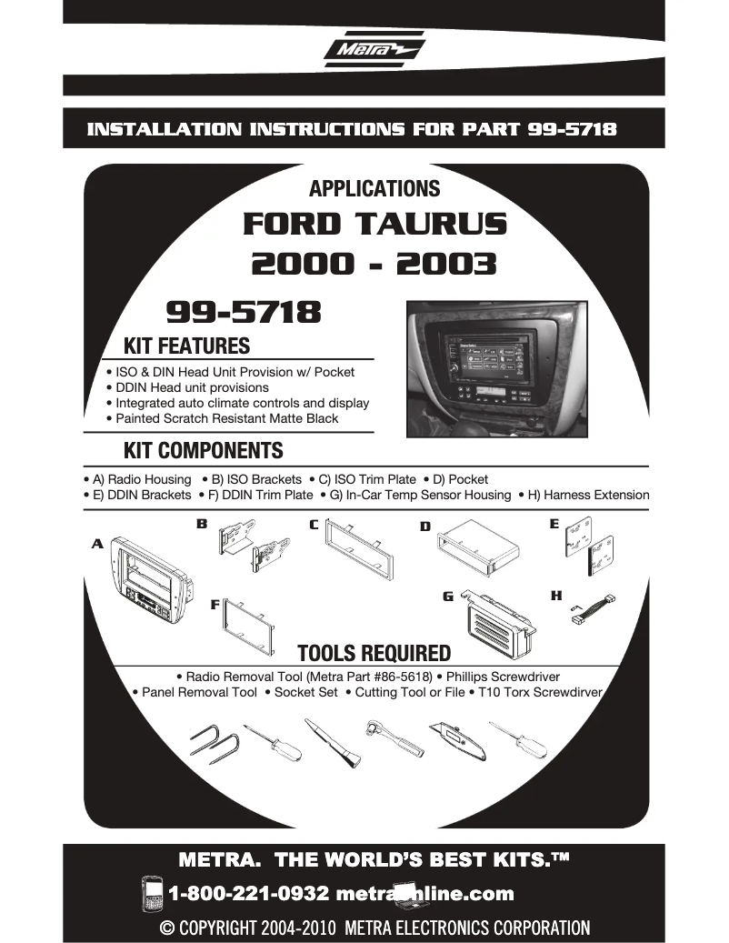 Image de la première page du manuel de l'appareil 99-5718