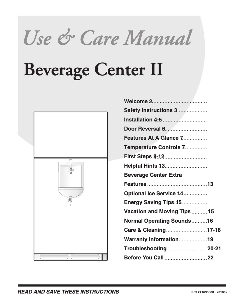 Image de la première page du manuel de l'appareil FRTB7B4EMB