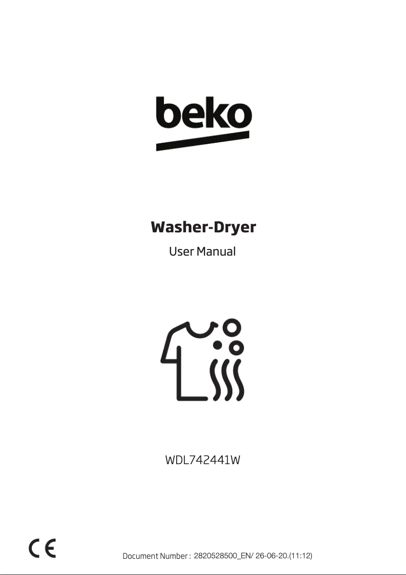 Page 1 de la notice Manuel utilisateur Beko WDL742441W