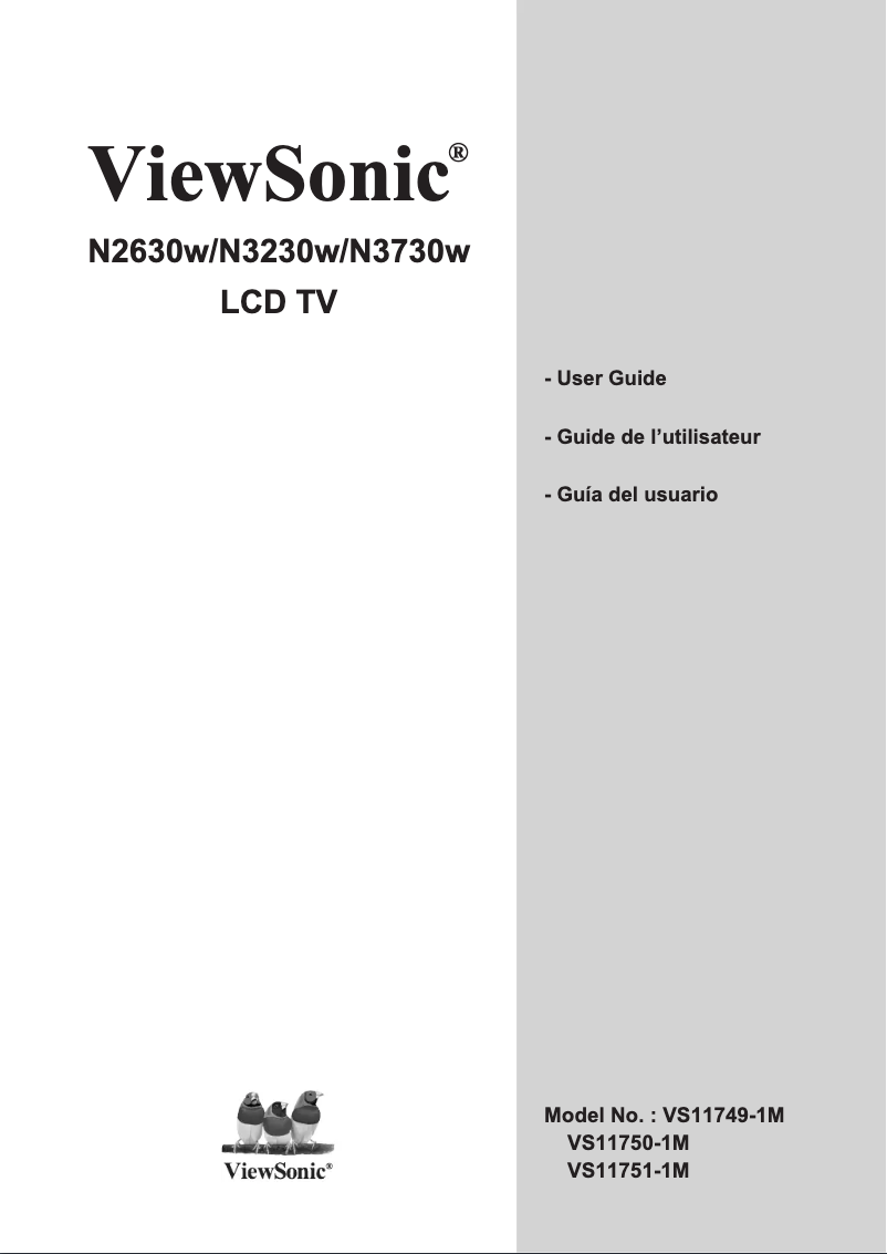 Página 1 del manual Manual de usuario Viewsonic N2630w
