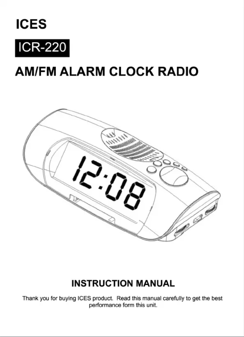 Image de la première page du manuel de l'appareil ICR-220