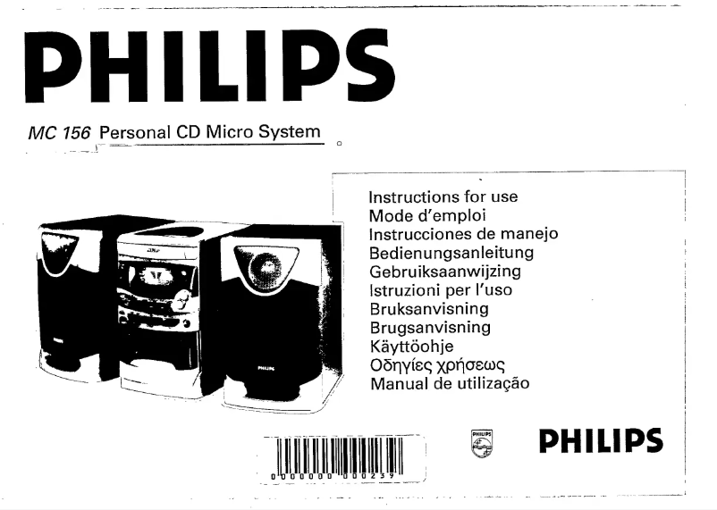 Página 1 del manual Manual de usuario Philips MC 156