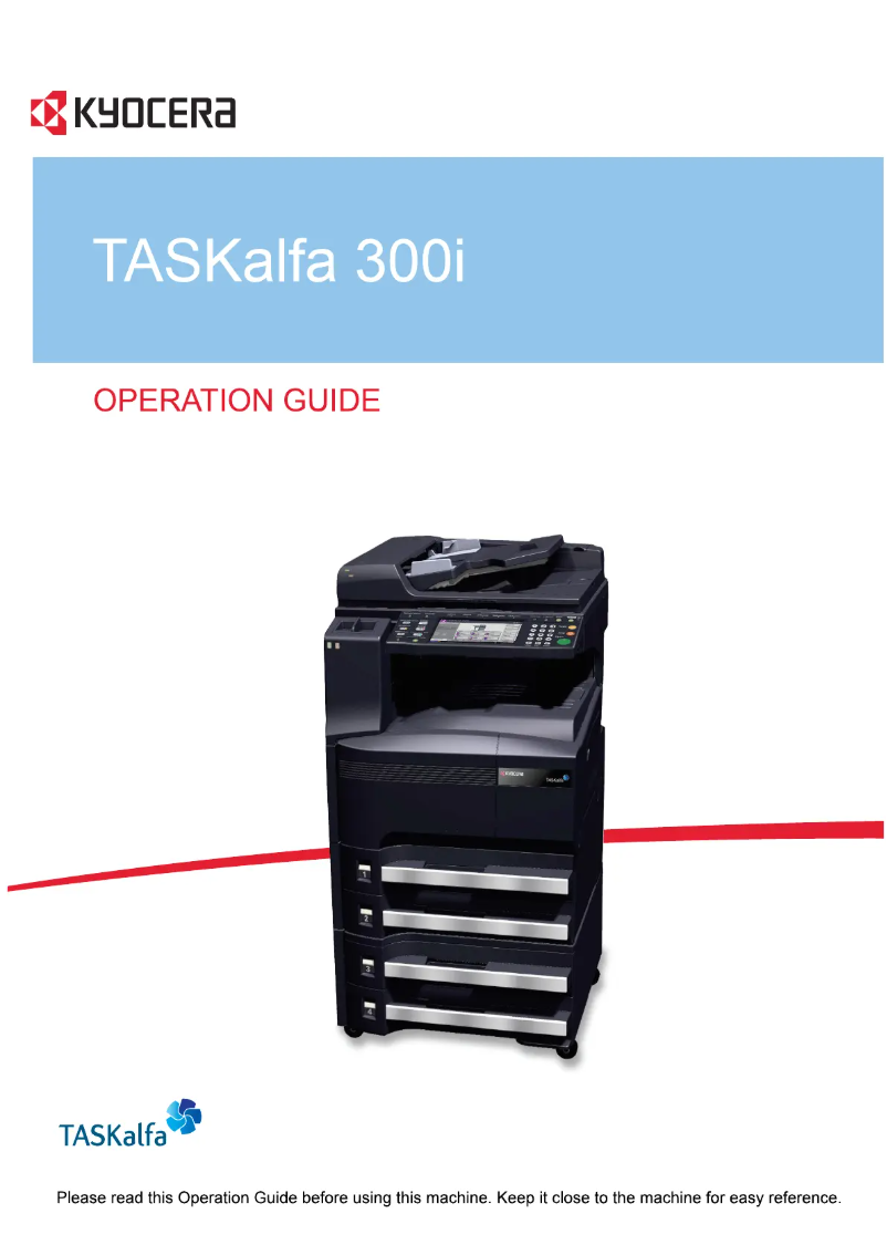 Page 1 de la notice Manuel utilisateur Kyocera TASKalfa 300i