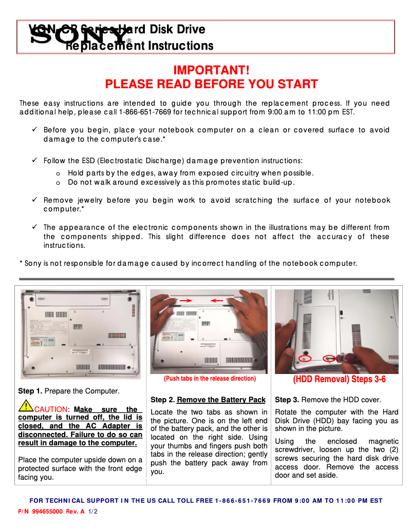 Image de la première page du manuel de l'appareil VGN-CR32G