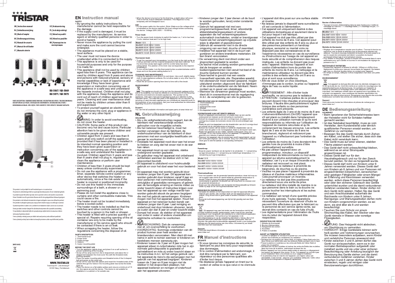 Página 1 del manual Manual de usuario TriStar KA-5073