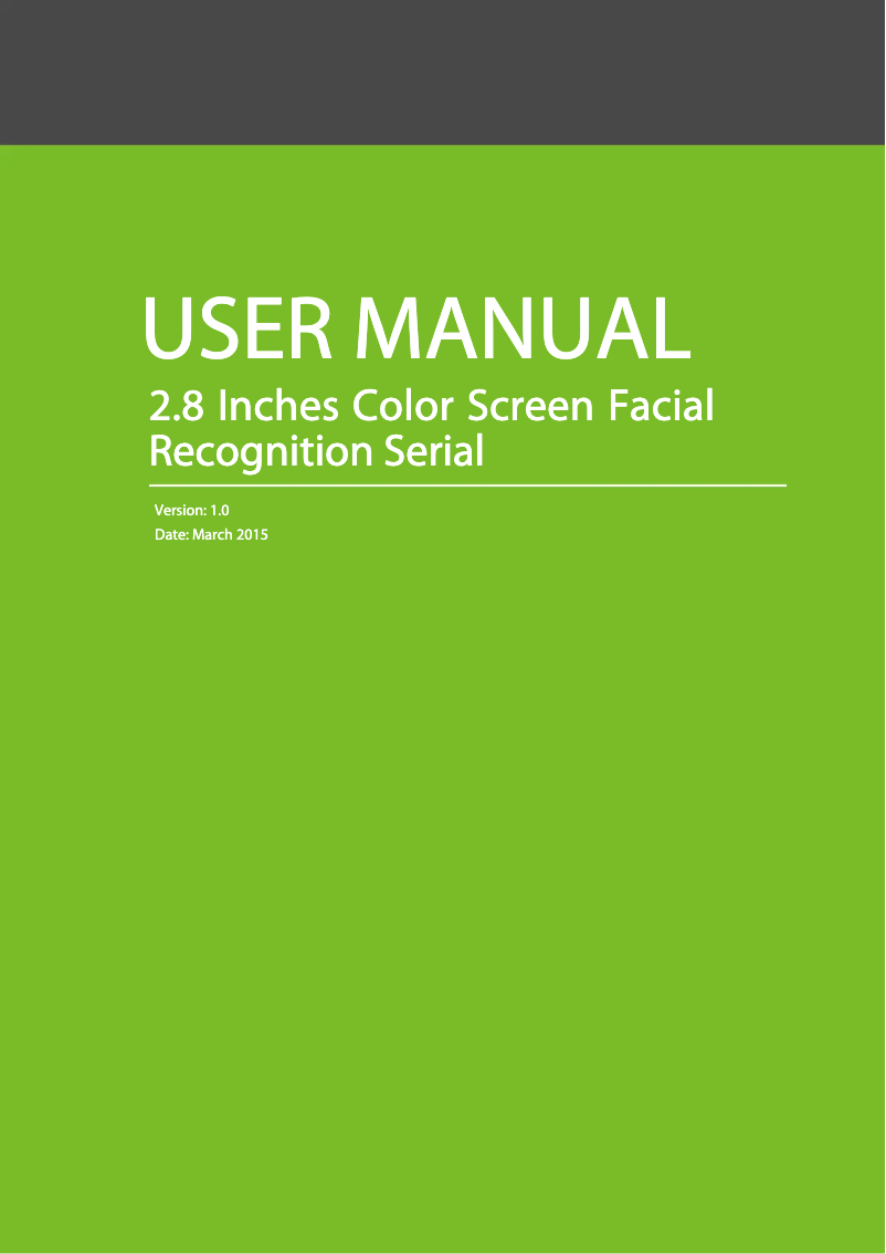 Page 1 de la notice Manuel utilisateur ZKTeco SilkBio-101TC