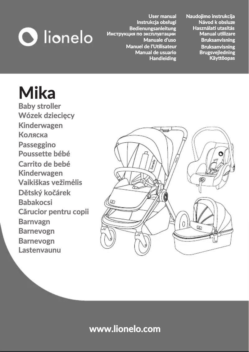 Page 1 de la notice Manuel utilisateur Lionelo Amber