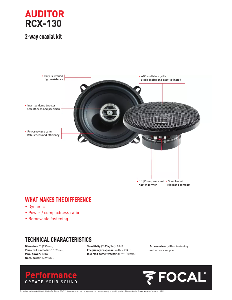 Página 1 del manual Manual de usuario Focal RCX-130
