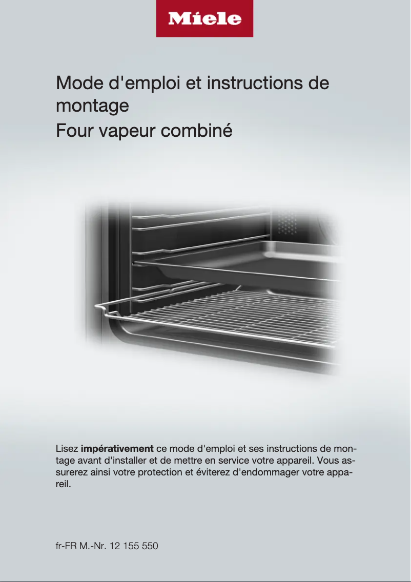 Page n°1 - Manuel utilisateur Miele DGC 7150