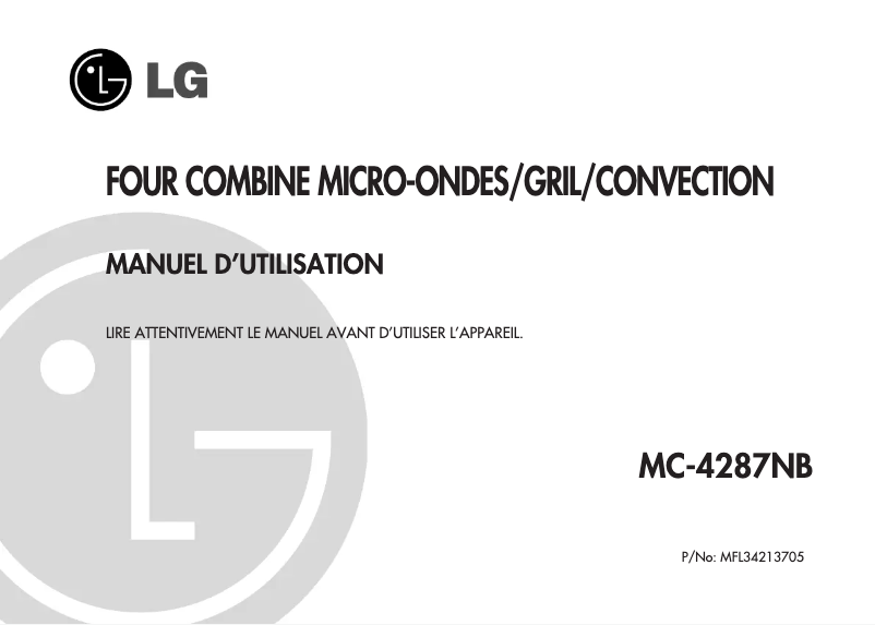 Page n°1 - Manuel utilisateur LG MC9287B